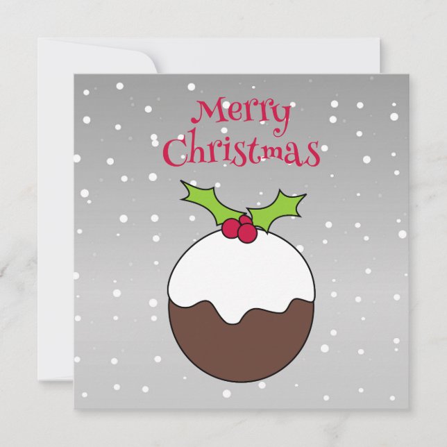 Carte de voeux de Noël Pudding (Devant)