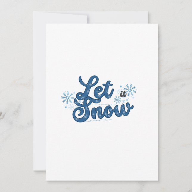 Carte de vœux de Noël "Qu'il neige" (Devant)