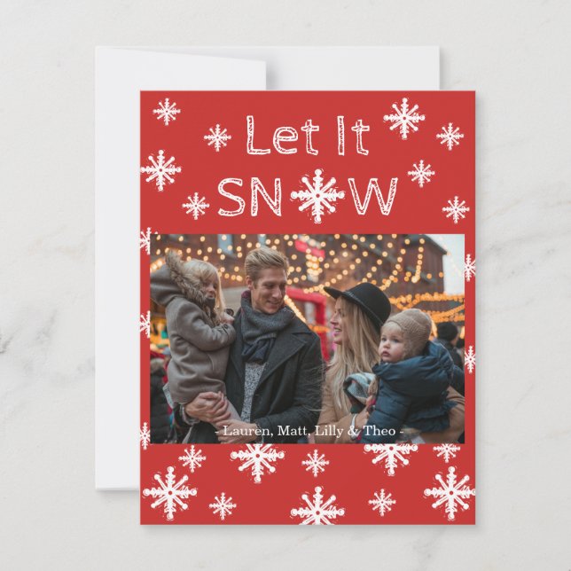 Carte de vœux de Noël « Qu'il neige » (Devant)