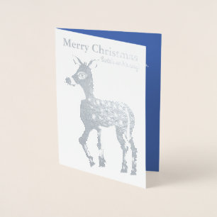Carte de voeux de Noël Reindeer Gold Foil