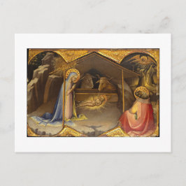 Carte de vœux de Noël représentant la Nativité