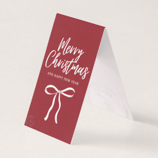 Carte de vœux de Noël rouge