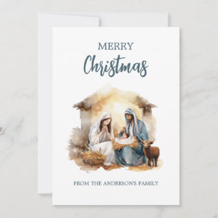 Carte de voeux de Noël - Sainte Famille