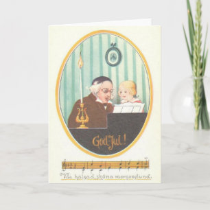 Carte de voeux de Noël scandinave vintage