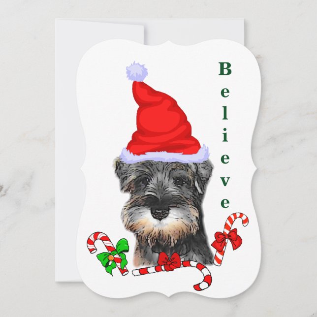 Carte de voeux de Noël Schnauzer miniature (Devant)