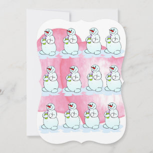 Carte de voeux de Noël Snowman Flat