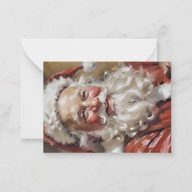 Carte de vœux de Noël Sourires du Père Noël (Devant)