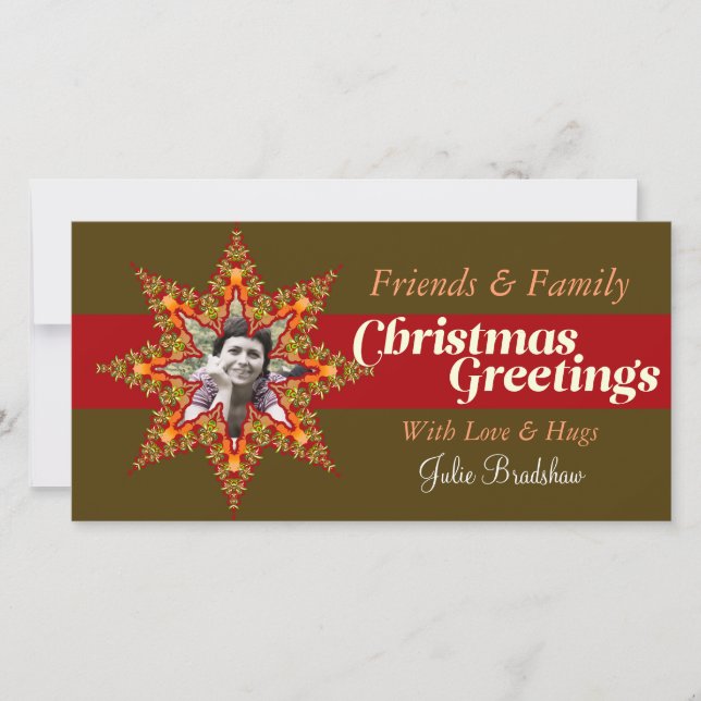 Carte de voeux de Noël Star Photo (Devant)