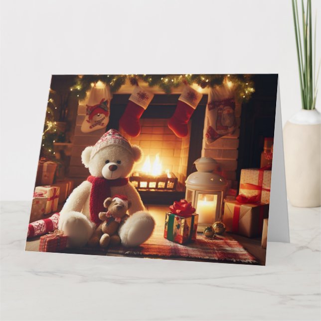 Carte de voeux de Noël Teddy Bear (Devant)