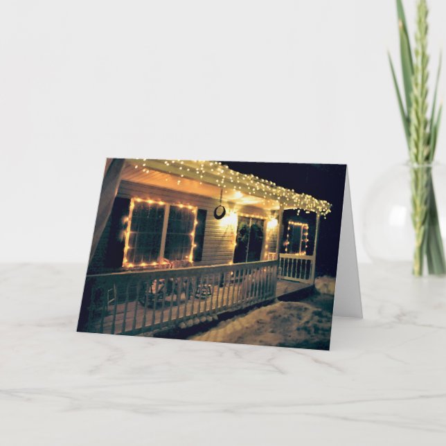 Carte de vœux de Noël 'The Christmas Porch' - Vier (Devant)