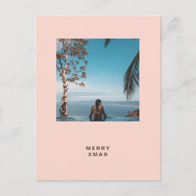 Carte de vœux de Noël tropical avec photo et texte (Devant)