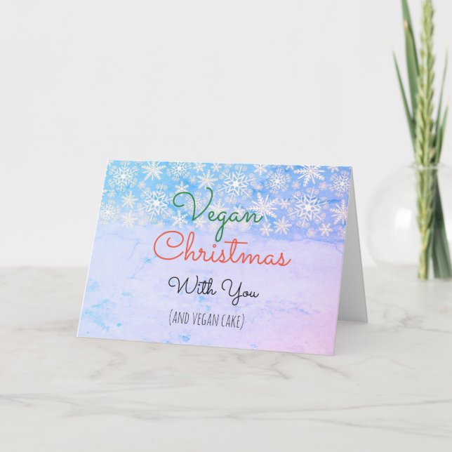 Carte de voeux de Noël végétan pour végétalien (Devant)