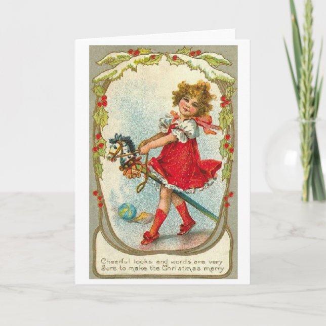 Carte de voeux de Noël victorienne (Devant)