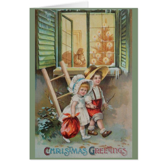 Carte de voeux de Noël victorienne (Devant)