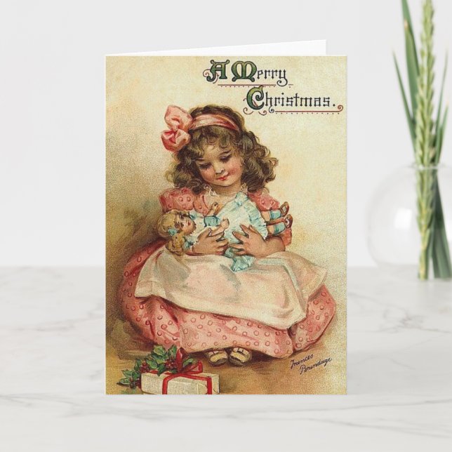 Carte de voeux de Noël victorienne (Devant)