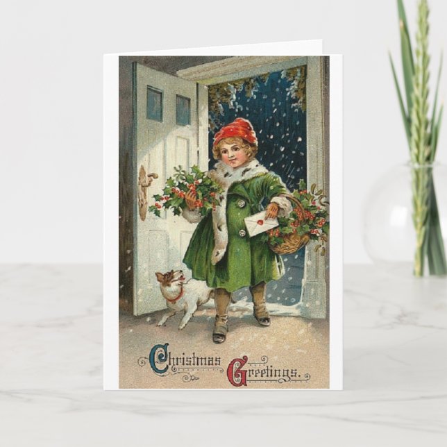 Carte de voeux de Noël victorienne (Devant)