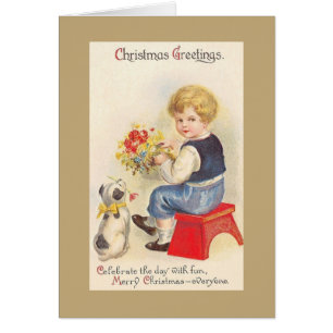Carte de voeux de Noël victorienne