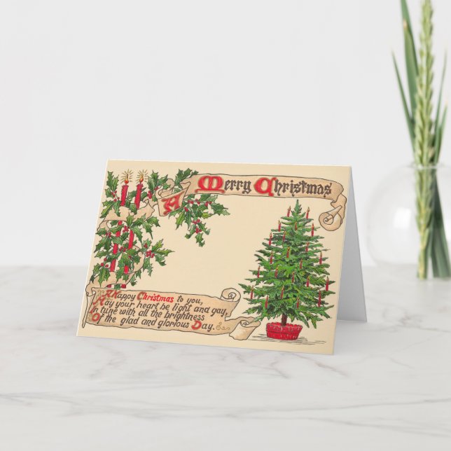 Carte de voeux de Noël victorienne (Devant)