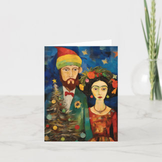 Carte de vœux de Noël Vincent et Frida