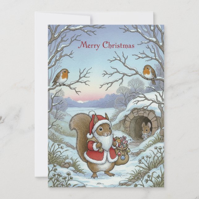 Carte de vœux de Noël vintage (Devant)