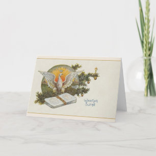 Carte de voeux de Noël vintage en Pologne