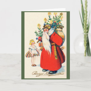 Carte de voeux de Noël vintage lettonne