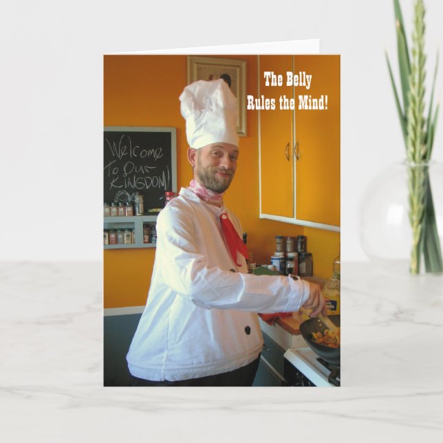 Carte de voeux de nourriture amusante ! (Devant)