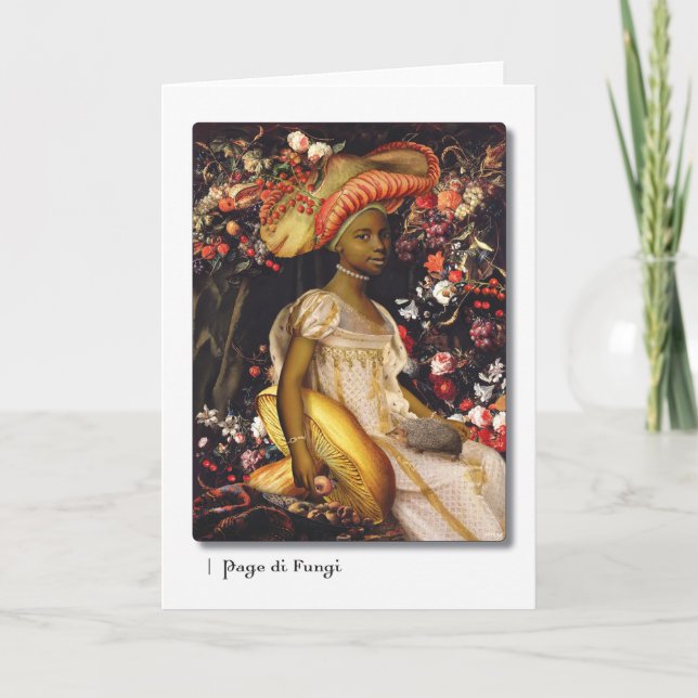 Carte de voeux de Page di Fungi Tarot (Devant)