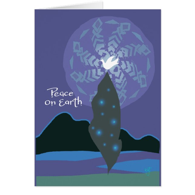 Carte de voeux de paix de Noël Dove (Devant)