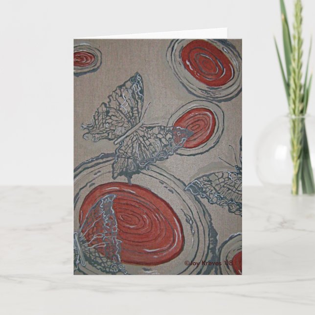 Carte de voeux de papillons (Devant)