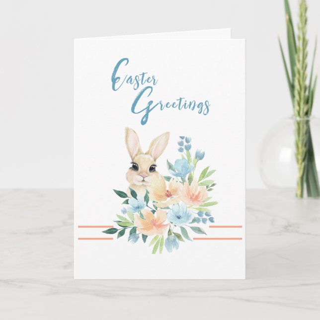 Carte de vœux de Pâques Bouquet de lapin de Pâques (Devant)