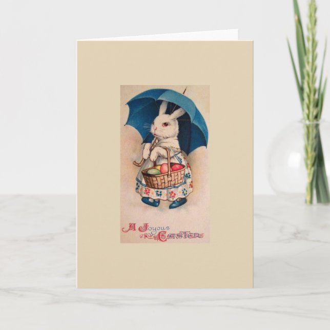 Carte de voeux de Pâques Bunny de Pâques victorien (Devant)
