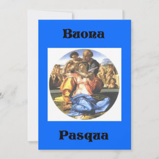 Carte de voeux de Pâques Buona Pascua Italienne he