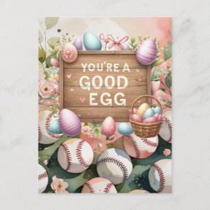 Carte de vœux de Pâques de baseball