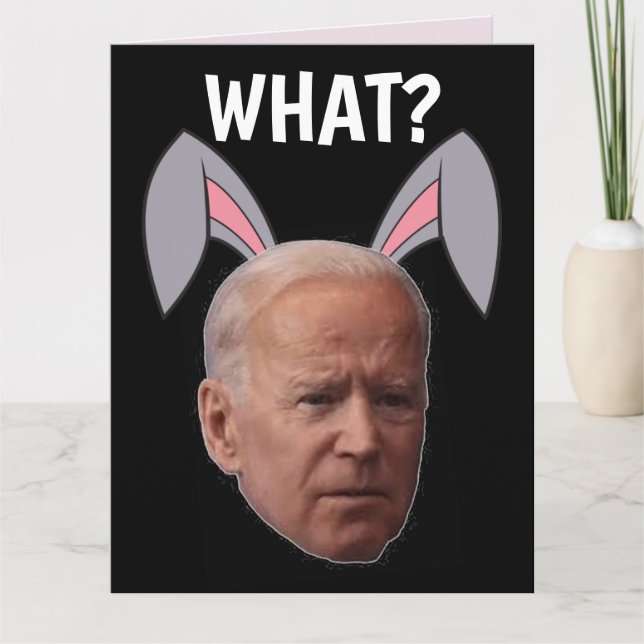 CARTE DE VŒUX DE PÂQUES DRÔLE DE JOE BIDEN (Devant)