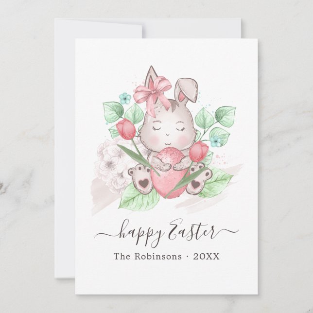 Carte de vœux de Pâques en collage de photos de fa (Devant)