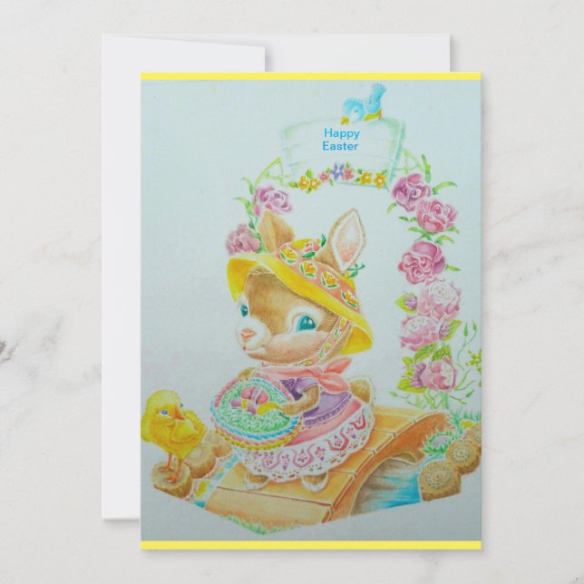 Carte de voeux de Pâques petite-fille (Devant)