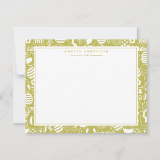 Carte de vœux de Pâques verte citrus