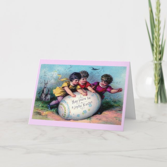 Carte de voeux de Pâques victorienne (Devant)