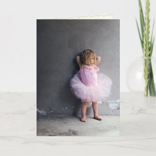 Carte de vœux de petite ballerine bébé