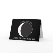 Carte de voeux de phase Crescent MOON