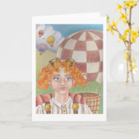 Carte de vœux de pilote de montgolfière