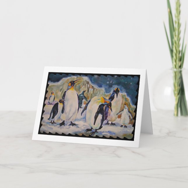 Carte de voeux de pingouin de Chillin (Devant)