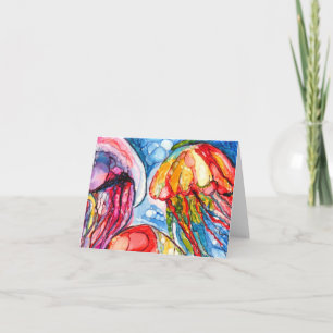 Carte de voeux de poisson à la gelée blanche