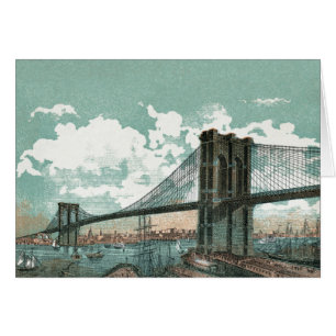 Carte de voeux de pont de Brooklyn