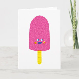 Carte de voeux de Popsicle de fraise