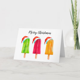 Carte de voeux de popsicles de Joyeux Noël