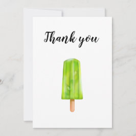 Carte de voeux de popsicles de kiwi de Merci