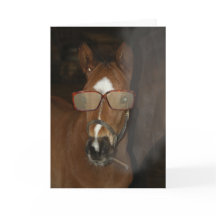 Carte de vœux de poulain de cheval humoristique fu