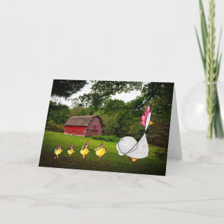 Carte de voeux "de poule de mère"
